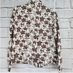 NWOT Orvis Long Sleeve Jacket White/Brown Floral, Size XL